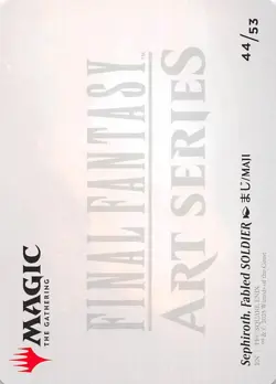 Sephiroth Fabled SOLDIER Art Card Gold Stamp 44 Art Series Final Fantasy 002538 - Image 2