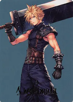 Cloud Ex-SOLDIER Art Card Gold Stamp 50 Art Series Final Fantasy MTG 002536 - Image 1