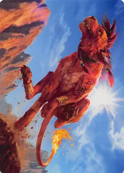 Red XIII Proud Warrior Art Card 30 Art Series Final Fantasy MTG 002558 - Image 1