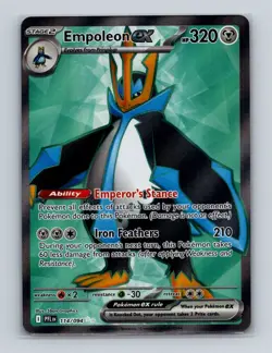 Empoleon ex 114 2025 Pokemon Phantasmal Flames Full Art Ultra Rare Card NM+ (b) - Image 1