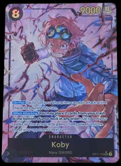 Koby (Alt Art) OP11-119 SEC Fist of Divine Speed ONE PIECE Card Game English NM - Image 1