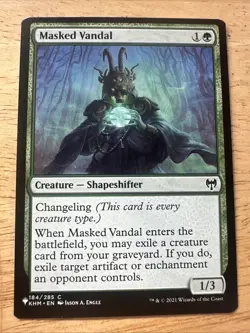 Masked Vandal - MTG - The List Reprints - Excellent NM - Image 1