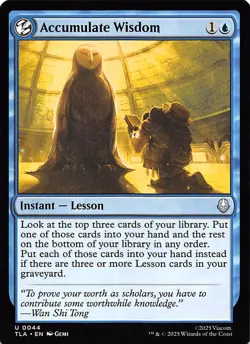 Accumulate Wisdom 44 Avatar The Last Airbender Magic the Gathering 002416 - Image 1