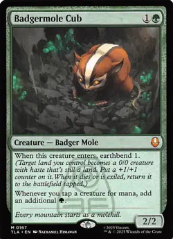 Badgermole Cub 167 Avatar The Last Airbender Magic the Gathering 002208 - Image 1