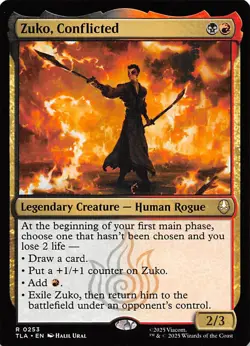 Zuko, Conflicted 253 Avatar The Last Airbender Magic the Gathering 001657 - Image 1
