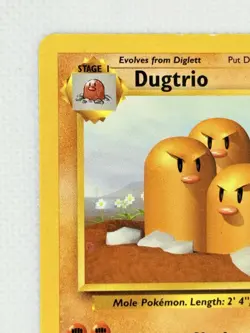 Dugtrio 19/102 Base Set Rare WOTC Vintage Pokemon TCG Card Stage 1 Regular - Image 5
