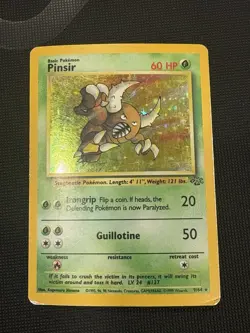 Pokemon TCG Pinsir Jungle 9/64 Holo Unlimited Holo Rare - Image 2