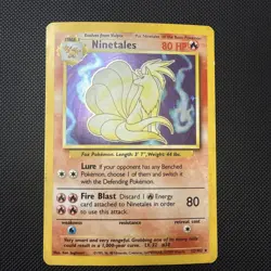 Pokemon TCG Ninetales Base Set Unlimited 12/102 Holo Rare WOTC VTG 1999 MP - Image 1