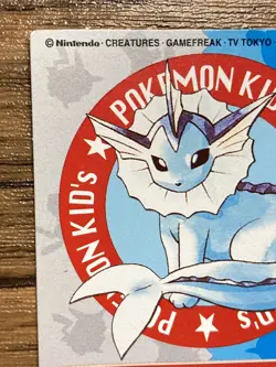 Pokemon Kids' Mini Card Vaporeon Nintendo Bandai Pocket Monsters 1998 Japan - Image 3