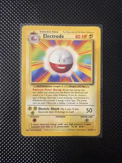Electrode 1999 Pokemon Base Set Unlimited Rare #21/102 Vintage WoTC - Image 3