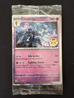 POKEMON TCG CERULEDGE 040/091 2024 POKEMON DAY EB GAMES PROMO RARE SEALED - Image 1