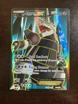 Aggron EX 153/160 MP Pokemon TCG XY Primal Clash FULL ART MP - Image 1