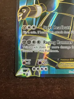 Aggron EX 153/160 MP Pokemon TCG XY Primal Clash FULL ART MP - Image 5
