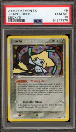 Pokemon Jirachi EX Deoxys Holo Rare #9 PSA 10 Gem Mint - Image 1