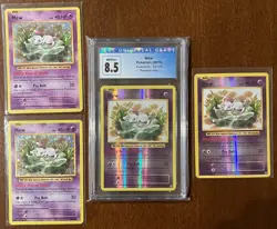 2016 POKEMON XY EVOLUTIONS MEW 53/108 REVERSE & HOLO LOT (4) CGC 8.5 - Image 1