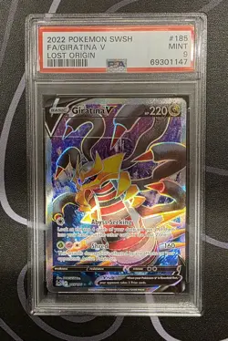 Pokemon Giratina V Full Art Ultra Rare Holo Lost Origin 185/196 PSA 9 220 HP - Image 1