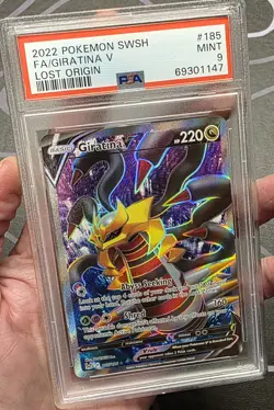 Pokemon Giratina V Full Art Ultra Rare Holo Lost Origin 185/196 PSA 9 220 HP - Image 3