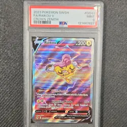 Pokemon Raikou V GG41 Full Art Holo Crown Zenith Ultra Rare PSA 9 - Image 1