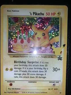 Pokemon Celebrations 25th Anniversary Pikachu Birthday Surprise - FREE SHIPPING - Image 1