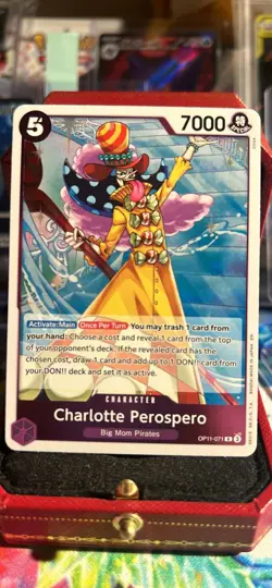 4 x Charlotte Perospero R OP11-071 A Fist of Divine Speed ONE PIECE Card English - Image 1