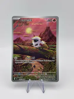Pokemon TCG Larvesta Illustration Black Bolt, Card 099/086 Near Mint Condition - Image 1