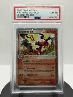2006 Pokemon EX Legend Maker Arcanine ex Holo #83 PSA 8 NM-MT EX Era Vintage - Image 1