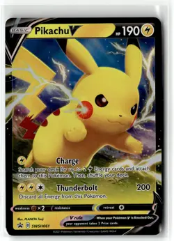 Pikachu V ⭐ SWSH061 Holo Promo SWSH Black Star 2019 Pokemon NM - Image 1