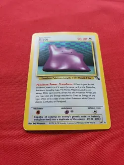 Pokemon: Ditto #3/62 Fossil Set 1999 Holo Rare WOTC - Vintage MP - C25 - Image 3