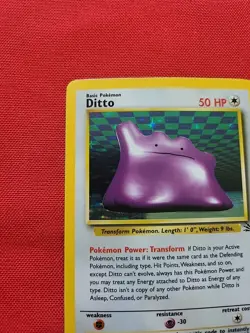 Pokemon: Ditto #3/62 Fossil Set 1999 Holo Rare WOTC - Vintage MP - C25 - Image 4