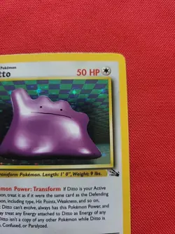 Pokemon: Ditto #3/62 Fossil Set 1999 Holo Rare WOTC - Vintage MP - C25 - Image 5
