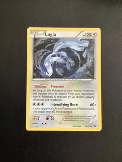 Lugia 78/124 XY Fates Collide Non Holo Rare Legendary Pokemon TCG 2016 - Image 1