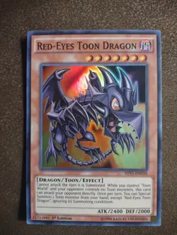 Red-Eyes Toon Dragon SHVI-EN036 Shining Victories 1st Edition - Image 3