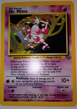 1999 POKEMON MR MIME HOLO JUNGLE RARE CARD 6/64 EXCELLENT CONDITION UNGRADED - Image 2