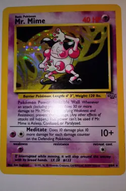 1999 POKEMON MR MIME HOLO JUNGLE RARE CARD 6/64 EXCELLENT CONDITION UNGRADED - Image 3