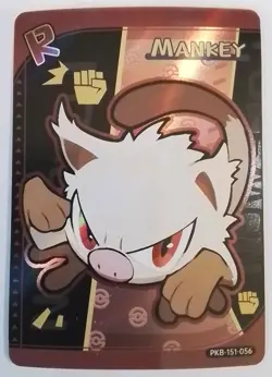 Chinese Mankey - Poke Baby Holo PKB-151-056 Anime Card - Image 1