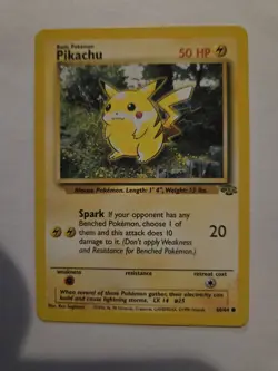 Pokemon Card Pikachu Jungle 60/64 WOTC Card Unlimited NM NEAR MINT - Image 1