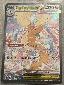 Mega Dragonite EX Full Art Holo Stage 2 370 HP Pokemon TCG Card 290/217 - Image 1
