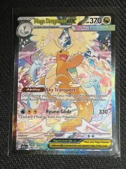 Mega Dragonite EX Full Art Holo Stage 2 370 HP Pokemon TCG Card 290/217 - Image 3
