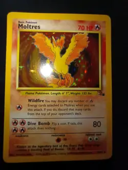 1999 POKEMON TCG MOLTRES HOLO FOSSIL CARD # 12/62 EXCELLENT CONDITION UNGRADED - Image 4
