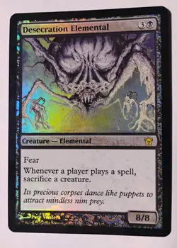 Foil Desecration Elemental MTG, Fifth Dawn, Rare, LP - Image 1