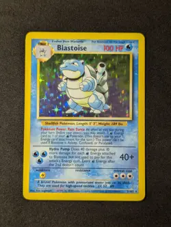 Pokemon TCG Base Set Blastoise Holo 2/102 LP- - Image 1