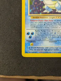 Pokemon TCG Base Set Blastoise Holo 2/102 LP- - Image 5