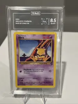2000 Pokemon Abra Base Set 2 TAG 8.5 - Image 1
