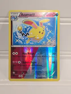Pokemon TCG Azumarill Steam Siege 77/114 Light Play Condition 2016 Holographic - Image 2