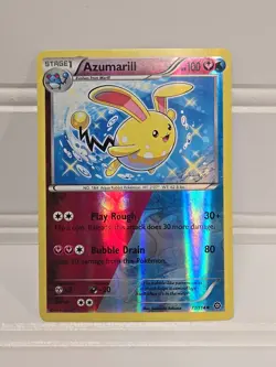 Pokemon TCG Azumarill Steam Siege 77/114 Light Play Condition 2016 Holographic - Image 3
