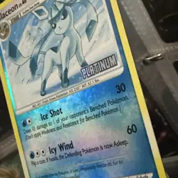 2008 Pokemon Glaceon Reverse Holo Rare Platinum- Burger King Promo- 20/100 TCG - Image 4