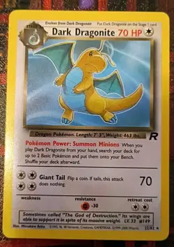 2000 POKEMON TCG DARK DRAGONITE #22 RARE NON HOLO UNGRADED EXCELLENT CONDITION - Image 1