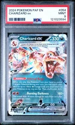 Charizard ex - Paldean Fates (2023) Double Rare 054 PSA 9 Pokemon - Image 1