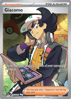 Pokemon TCG: Scarlet & Violet Paldea Evolved 252/193 Giacomo Trainer Ultra Rare - Image 1