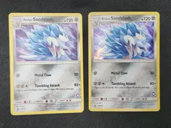 Pokemon Alolan Sandslash SM127 Non Holo 16 & Holo Stamp 30 Black Star Promo - Image 1